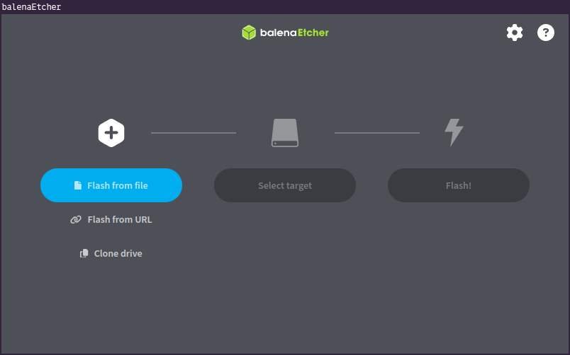 Start balenaEtcher